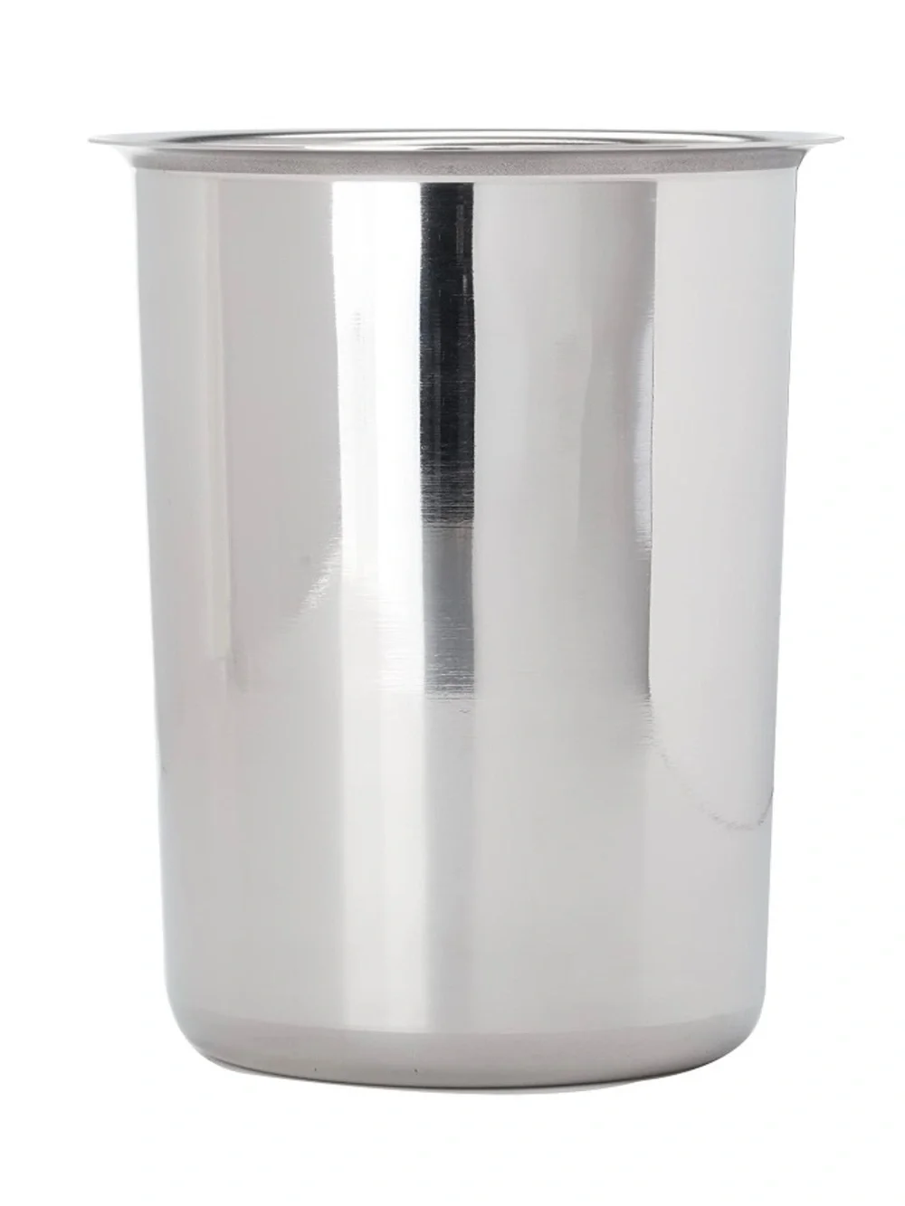 Williams Sonoma Stainless Steel Utensil Holder Shiny Stainless 6.5” x 5.5”